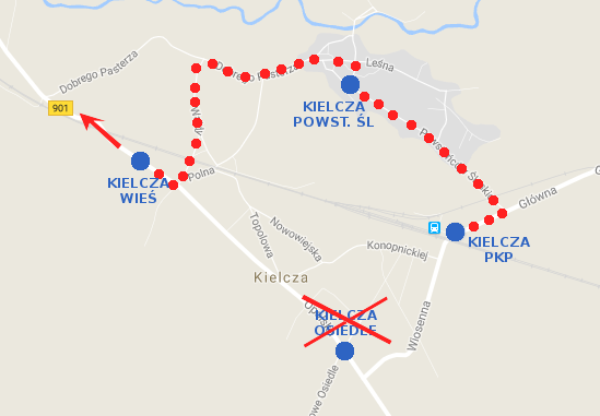 kielcza mapa