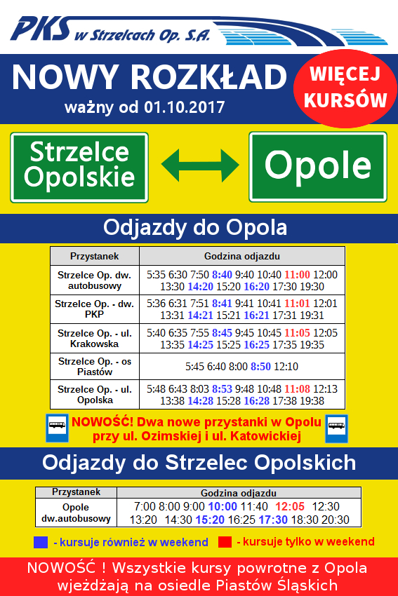 rozklad opole